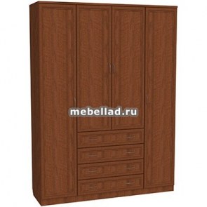 Купить шкаф в СПб 4-х дверный с ящиками, дуб